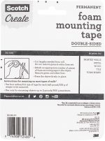 Scotch Mounting, Fastening, & Surface Protection Scotch Foam Mounting Tape, 1/2-inch x 150-inches, White, 1-Roll (4013), 1/2"x150", Clear - Image 2